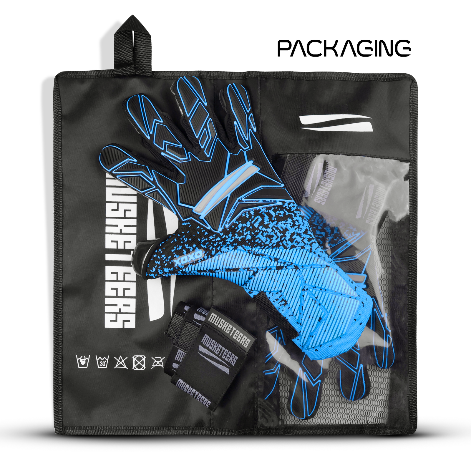Musketeers Elite Goalkeeper gloves-blue - Image 4