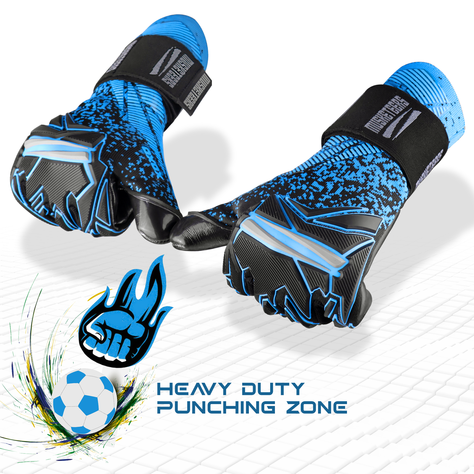 Musketeers Elite Goalkeeper gloves-blue - Image 3